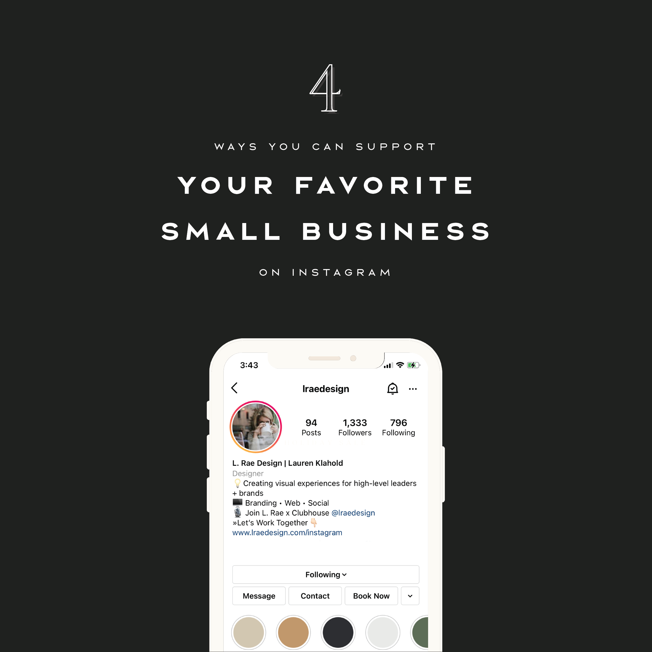 Support Your Favorite Small Businesses on Instagram Social Media Strategy L Rae Design
